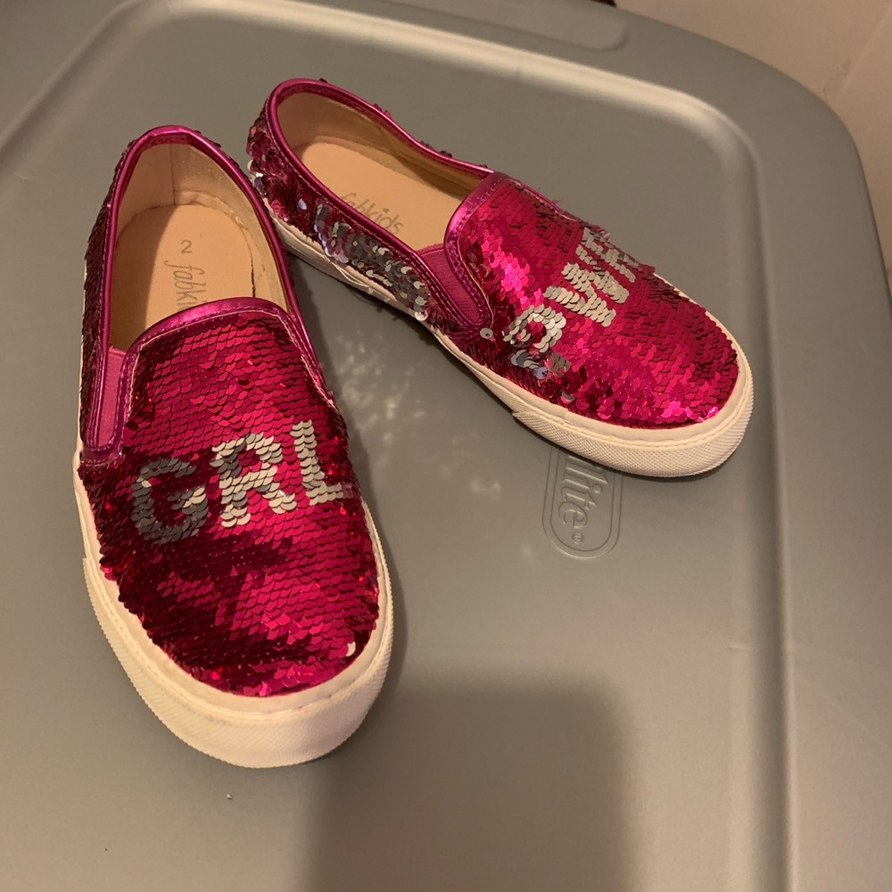 Sequined slide on shoes